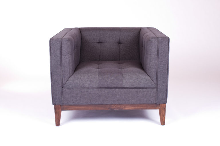 Charcoal Tufted Chair