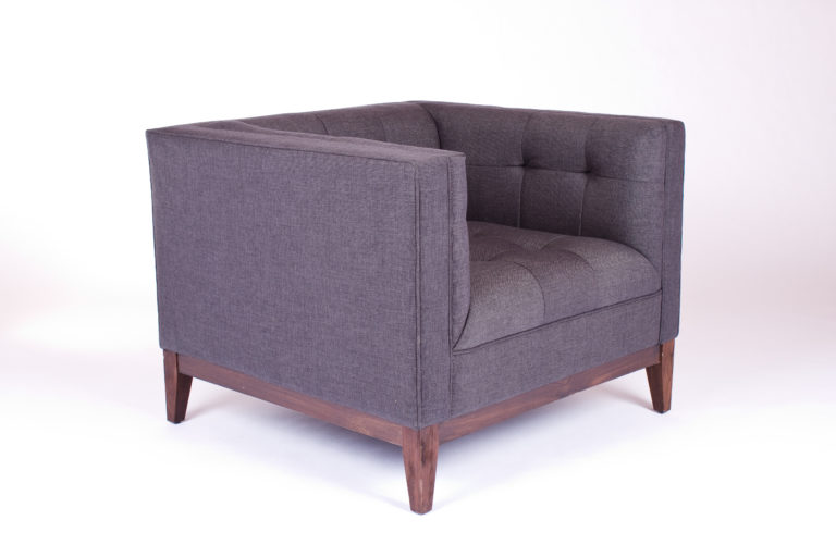 Charcoal Tufted Chair