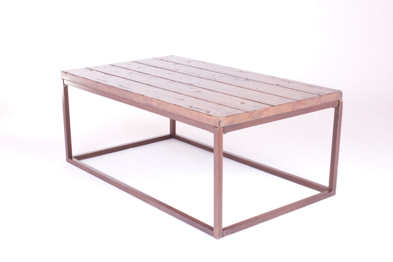 Rectangle Wood & Iron Coffee Table
