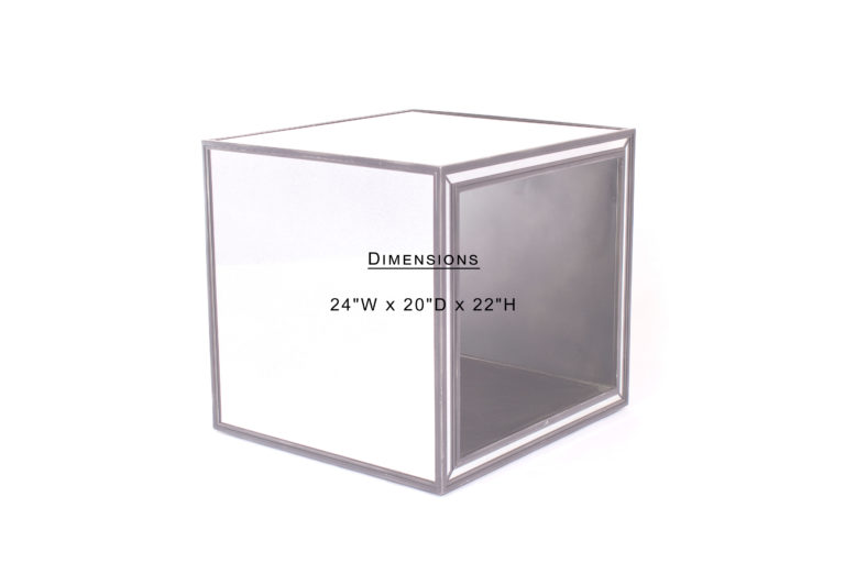 Mirror Cube Side Table