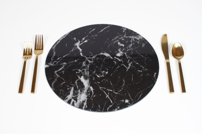 Black Marble Charger