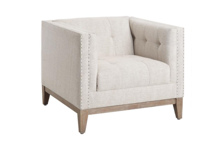 Taupe Tufted Chair