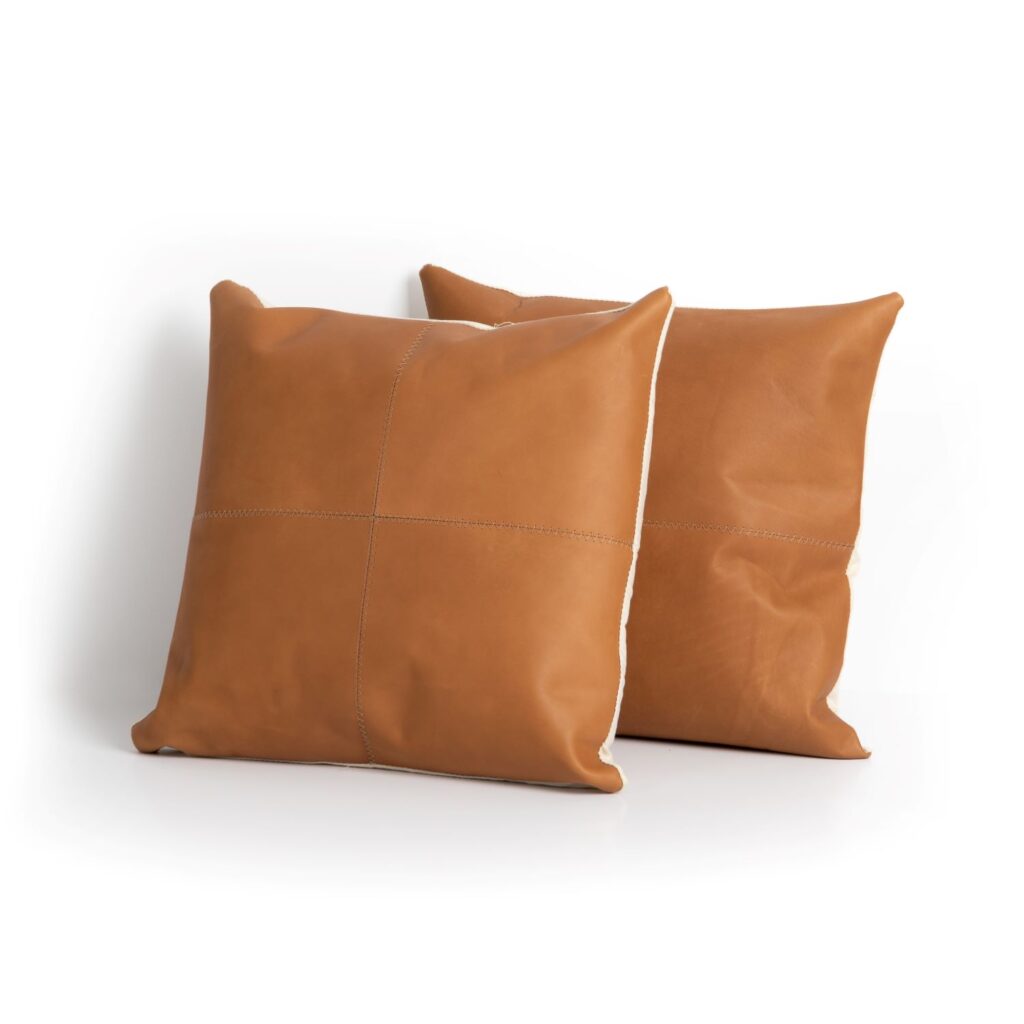 Whiskey Leather pillow