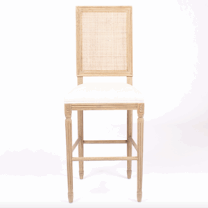 Natural Wicker Back Barstool