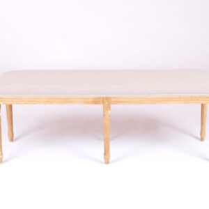 Grey Linen Bench