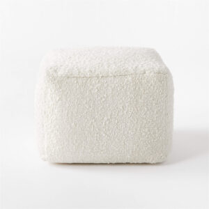 Boucle Ivory Pouf