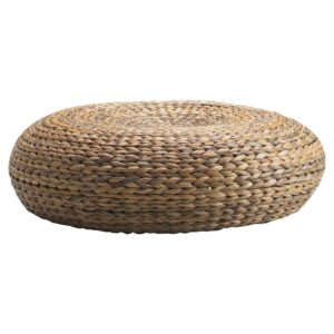 Round Basket Weave Pouf