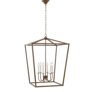 Large Gold Lantern Chandelier
