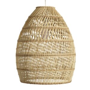 Hanging Basket Weave Bamboo Lantern