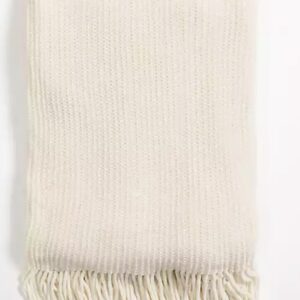 Chenille Braid Ivory Throw