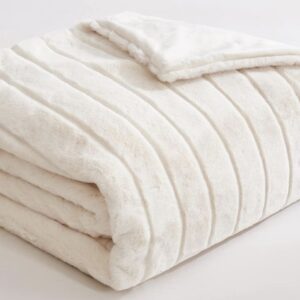 Ivory Fur Throw Blanket