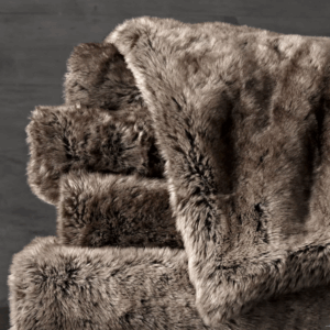 chocolate rh fur throw blanket
