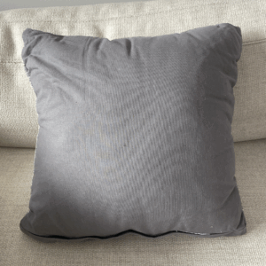 Aztec Grey with White Stitch Pillow
