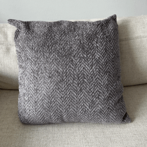Grey Chenille Herringbone Pillow