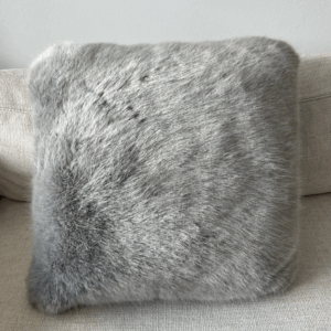 Light Grey Fuzz Pillow
