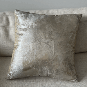 Blotchy Gold Grasscloth Pillow