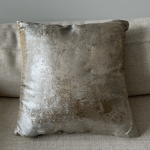Blotchy Gold Grasscloth Pillow