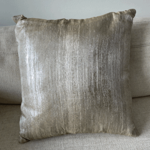 Lined Gold Grasscloth Pillow