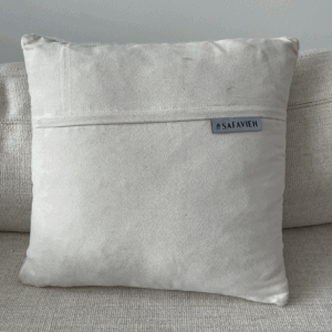 Small Metallic Silver Hide Pillow