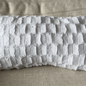 White Ruched Lumbar Pillow