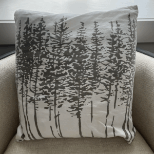 Pine Tree Silhouette Pillow