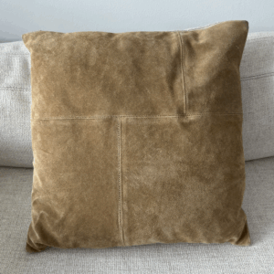 Camel Suede Throw Pillow