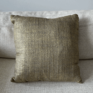 Two-Tone Gold Linen Pillow