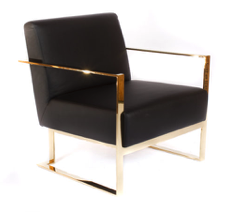 Black & Gold Zara Lounge Chair