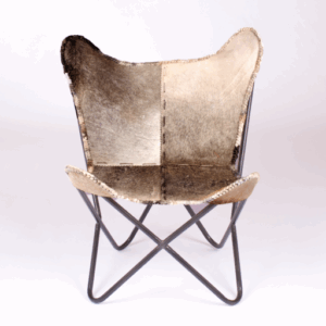 Grey Hide Butterfly Chair