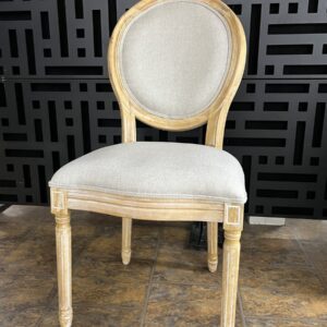 Linen Round Back Dining Chair