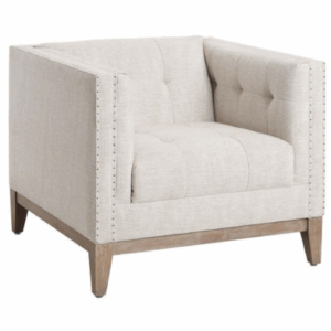 Taupe Tufted Armchair