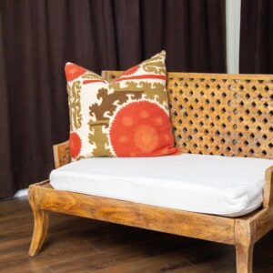 Carved Wood Loveseat (6)