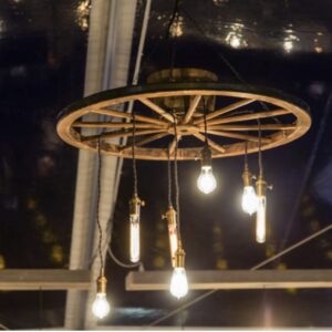Wagon Wheel Chandelier 8-light