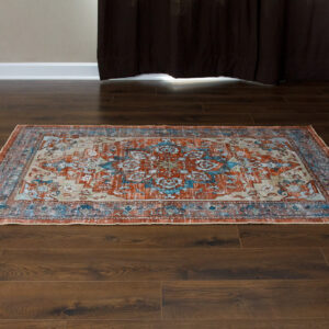 Distressed Red Bsmathom Rug