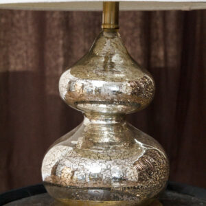 Double Tier Mercury Glass Lamp With Stripes (3)