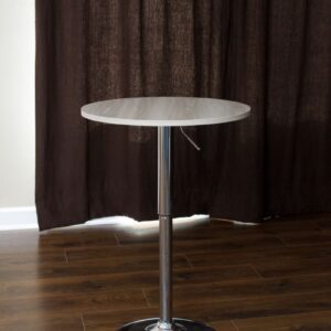 Grey Woodgrain Highboy Table (8)