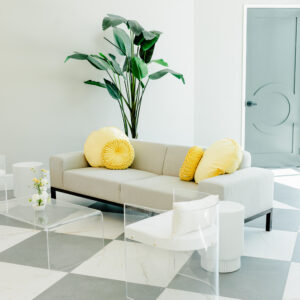 Ceramic Fluted Side Table