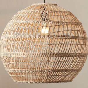 Lantern Open Weave Round Bamboo Hanging