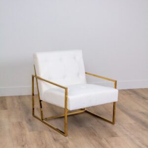 Marilyn Modern Glam Velvet Armchair In Gold And Cream (2)