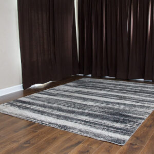 Modern Woven Black And White Rug