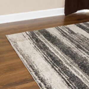 Modern Woven Black And White Rug