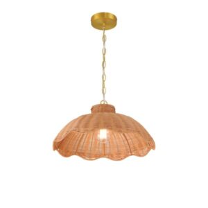 Scalloped Rattan Chandelier 600×600