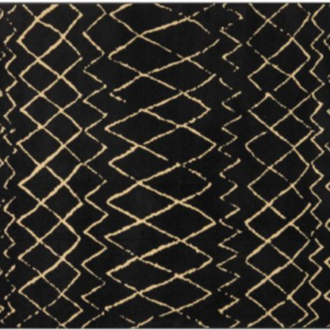 Rug Black And Cream Wave Weave