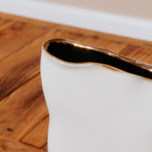 Ceramic Clutch Vase White G588 (7)