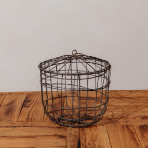 Round Wire Basket with Lid