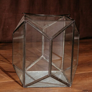 Glass Geometric Black Frame Lantern E440 (7)