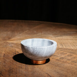 Marble Grey Bowl W Copper Base G438 (3)