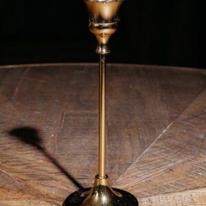 Medium Gold Metal Taper Candle Holder G458 (7)