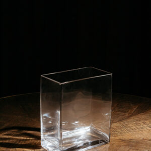 Rectangle Glass Vase 7.25×4.25×9 G644 (1)