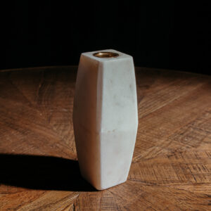 White Marble Taper Candle Holder G462 (4)